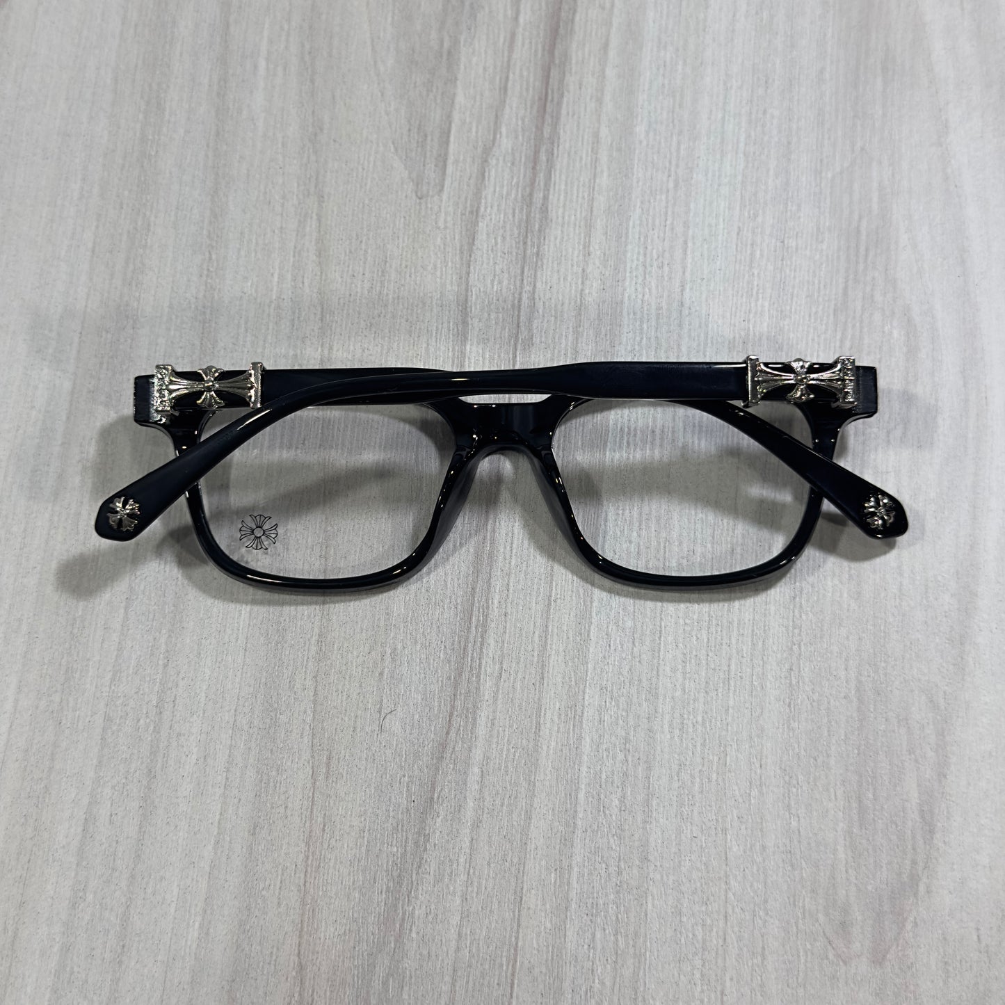 Black and Silver Chrome Glasses