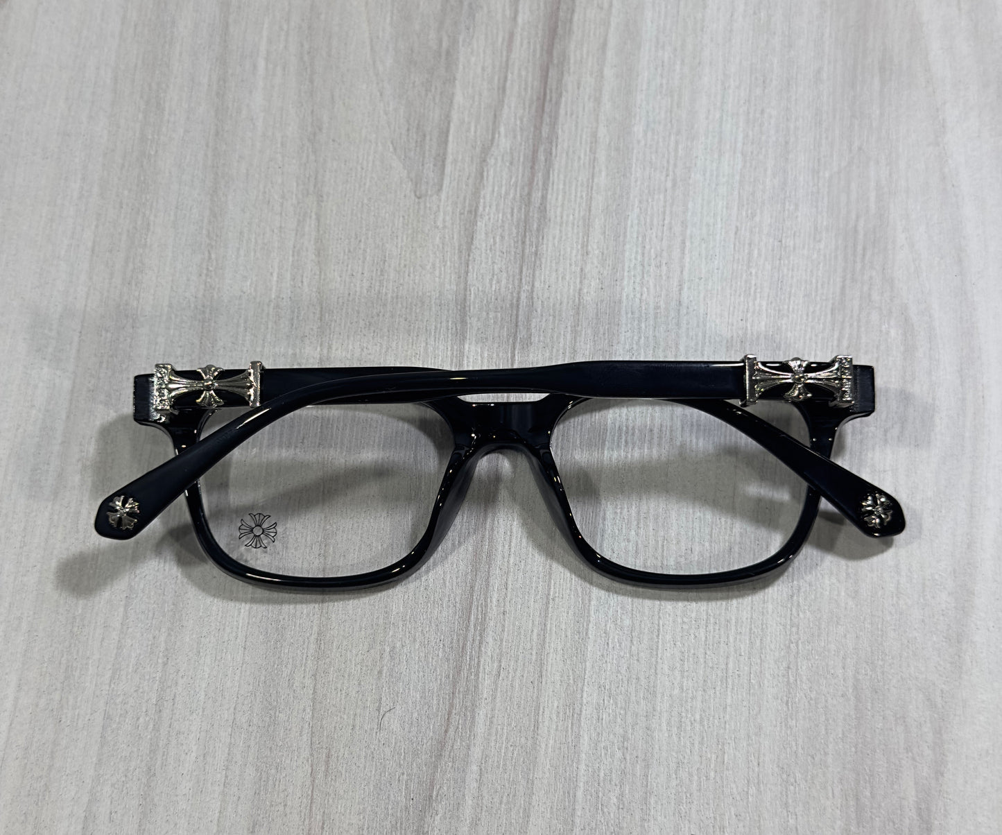 Black and Silver Chrome Glasses
