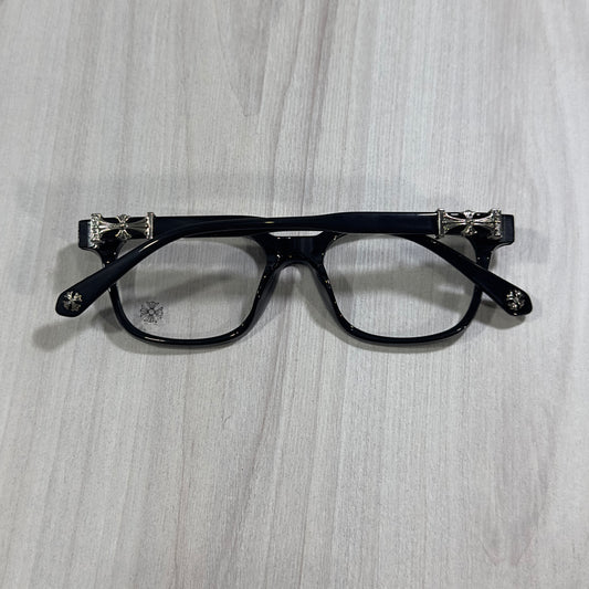 Black and Silver Chrome Glasses