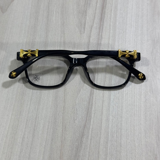 Black and Gold Chrome Glasses