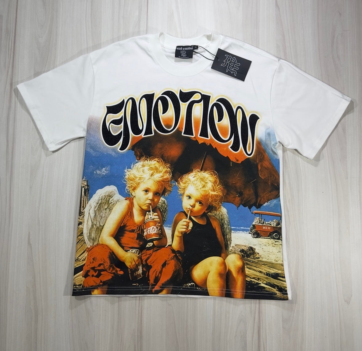 White Mixed Emotion Tee