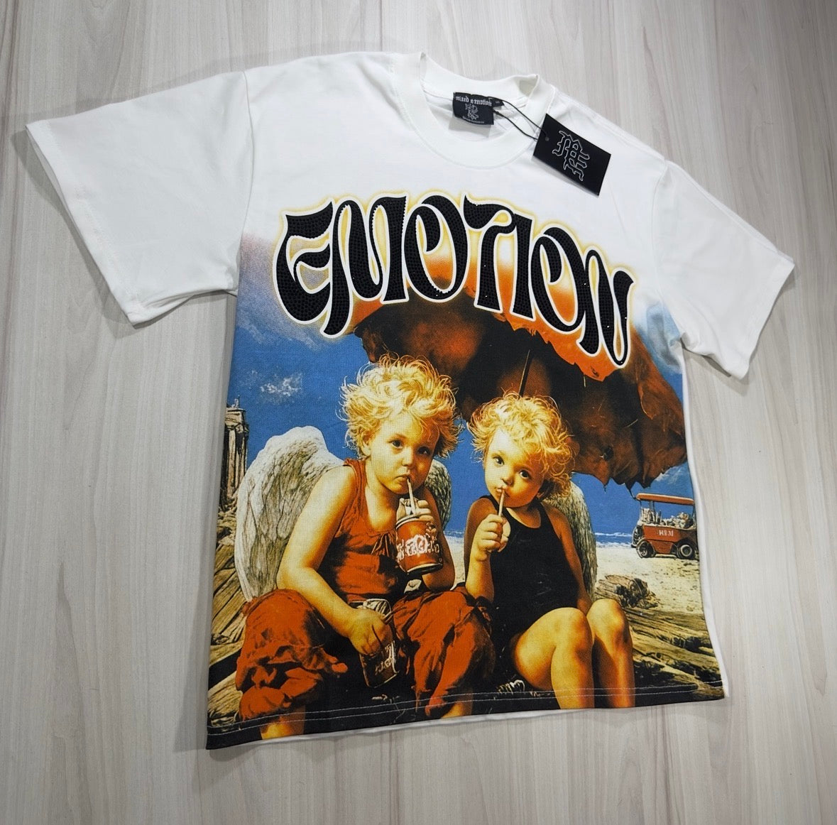 White Mixed Emotion Tee