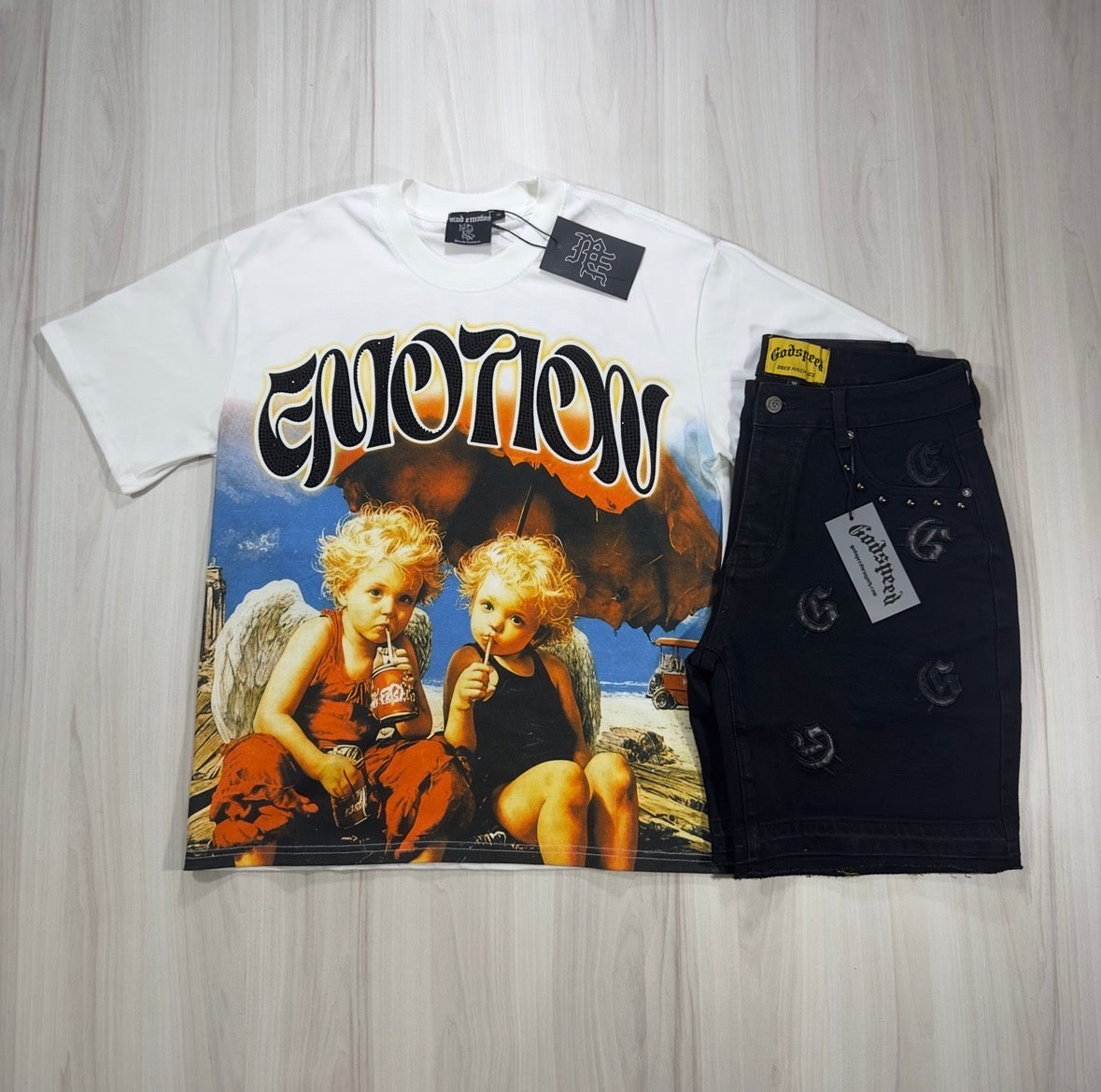 White Mixed Emotion Tee